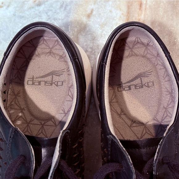 Women’s DANSKO Charlie black leather fashion sneakers- Size 40 - Picture 9 of 10